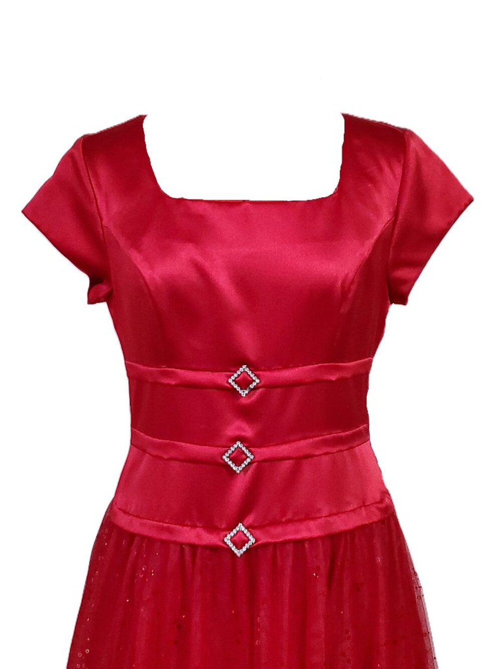 “Jody of California” Women’s Ruby Satin Formal Gown – Size 9/10 – NEW